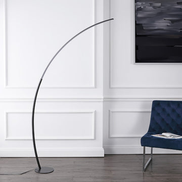 Enzo 68" Contemporary Minimalist Metal Arc Dimmable Integrated LED Floor Lamp - JONATHAN Y
